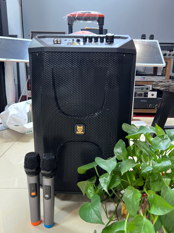 贝德BD-H1279户外大功率蓝牙音响多功能跳舞唱歌，双无线话筒