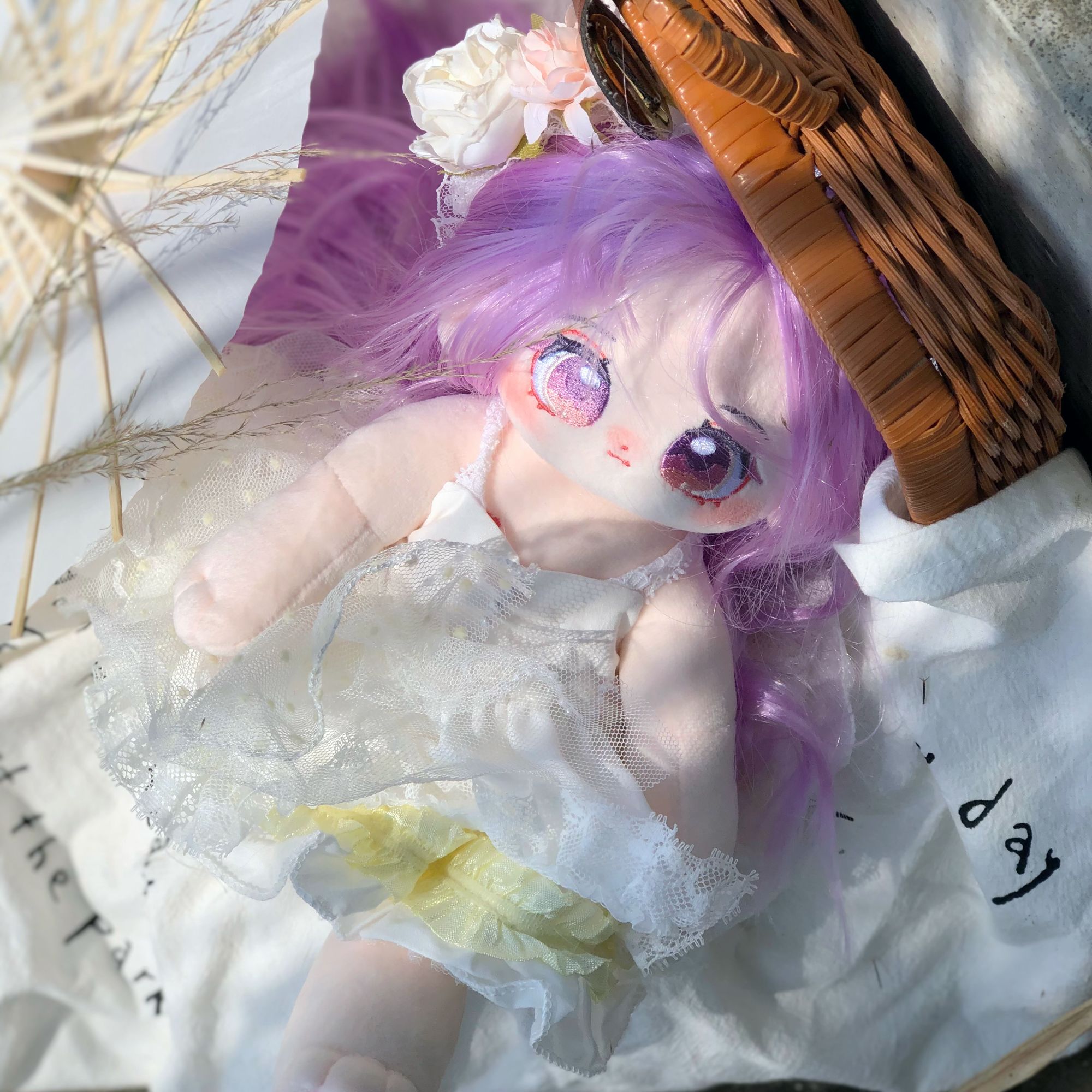 【棉花娃娃 紫鸢】漫可布20/30cm无属性高温丝长腿体原创官方正版漫