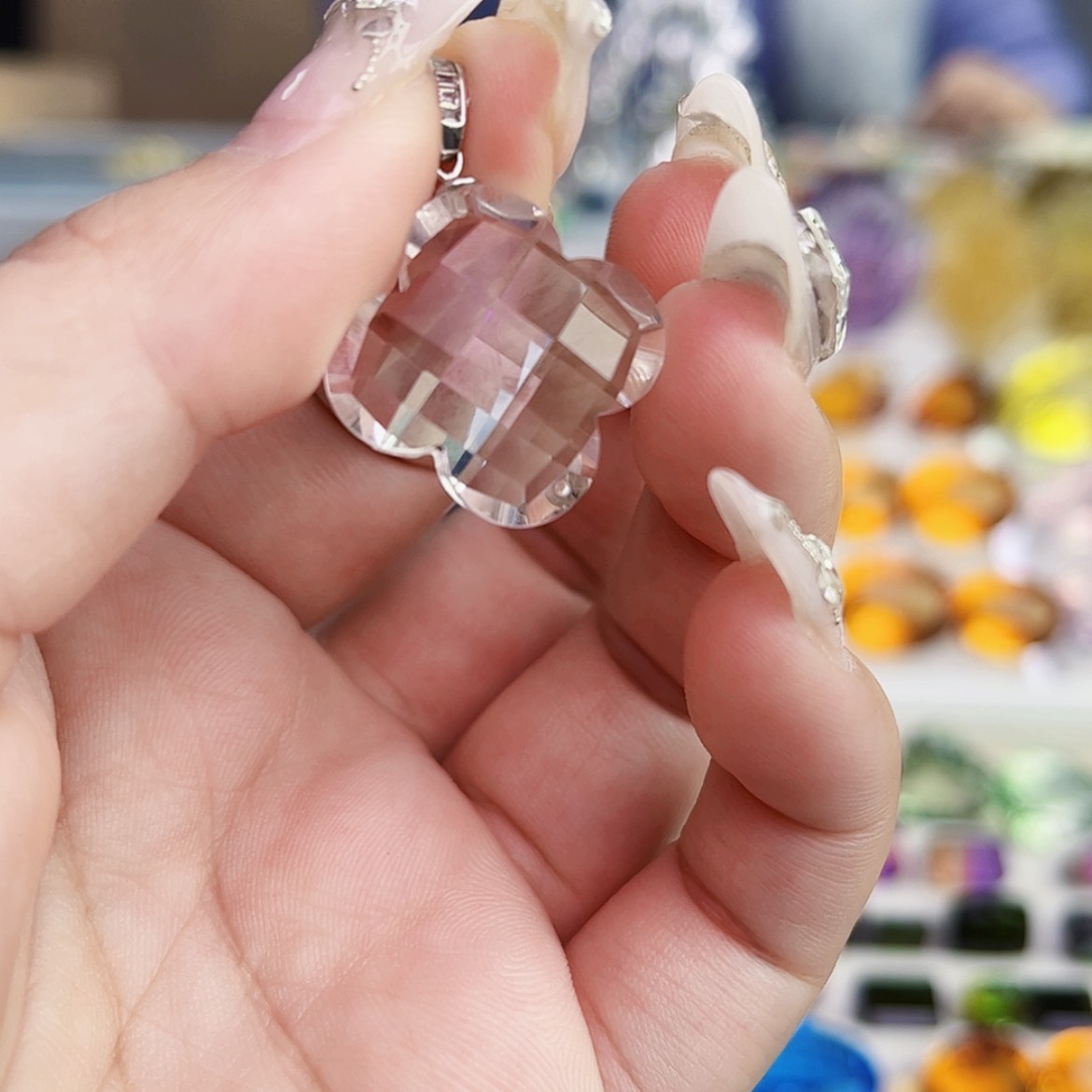 【闪购商品】水晶吊坠银S925镶嵌