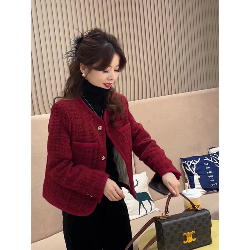 高级感小香风短外套女2023秋冬新款气质名媛时尚小个子百搭上衣