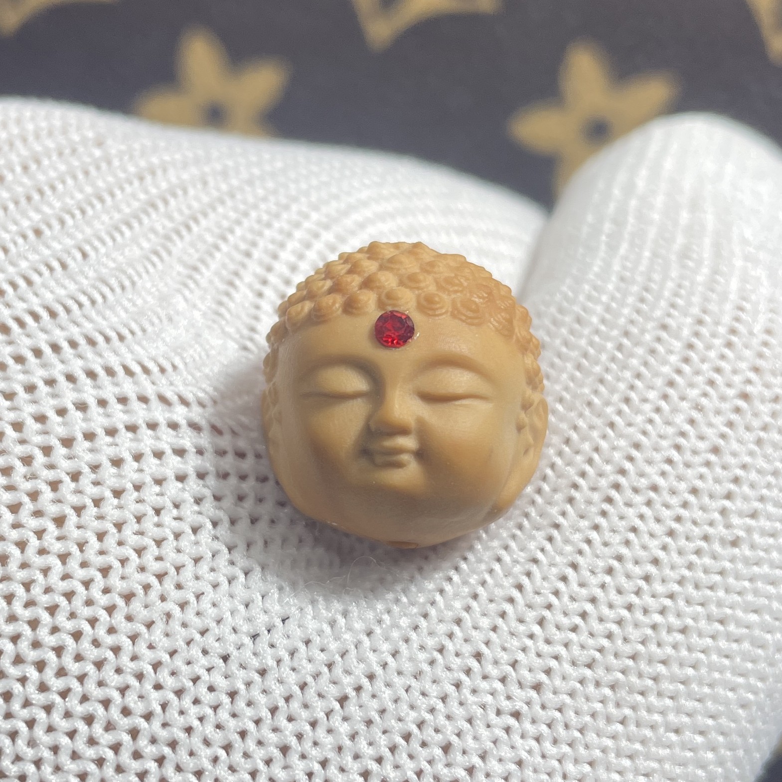 宝宝佛，猴头雕刻单珠（机雕手修镶嵌）