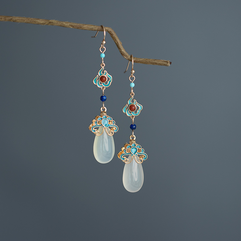 原创设计古风玛瑙耳环