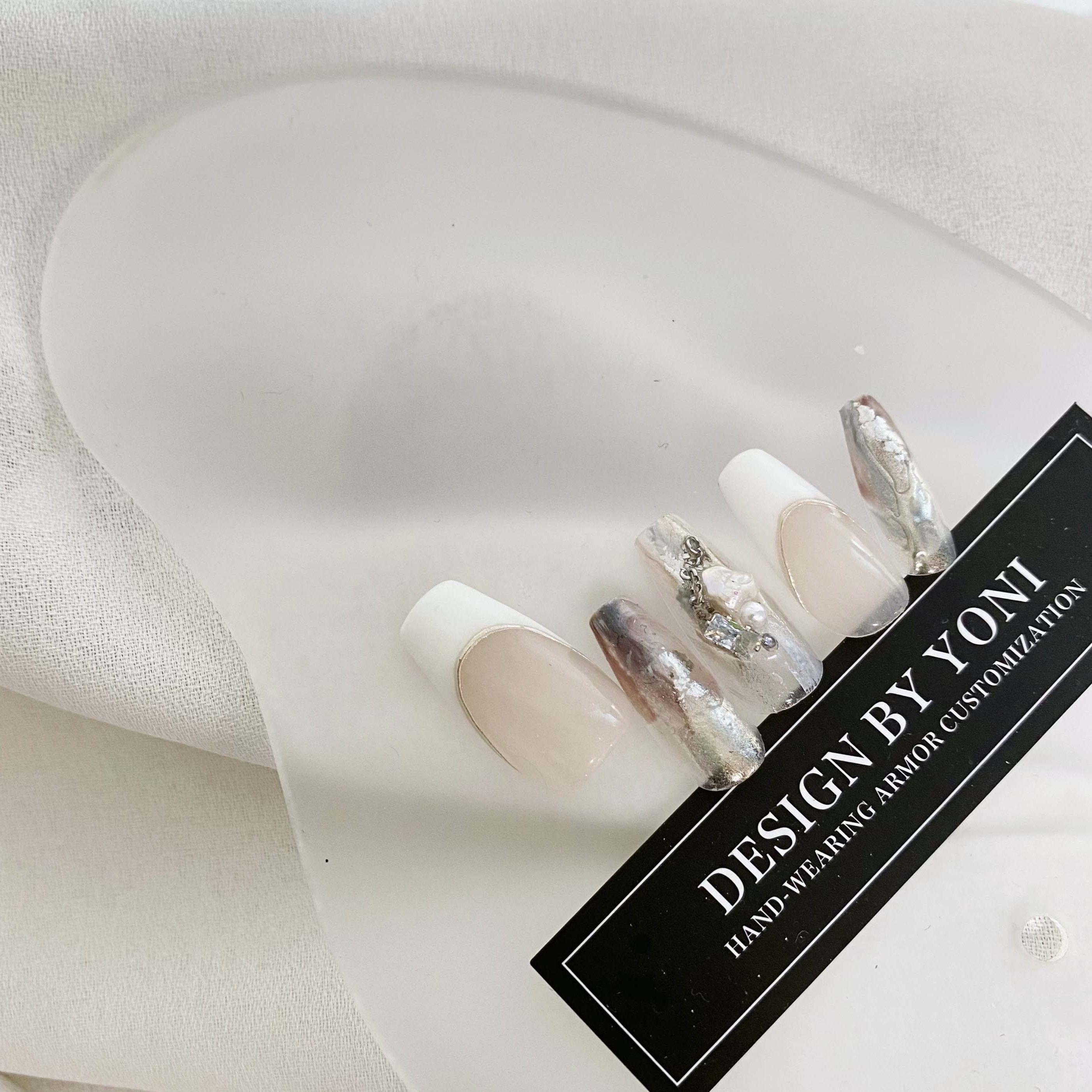 YOUNI 手工穿戴甲 新品A64简约气质纯手工穿戴式美甲