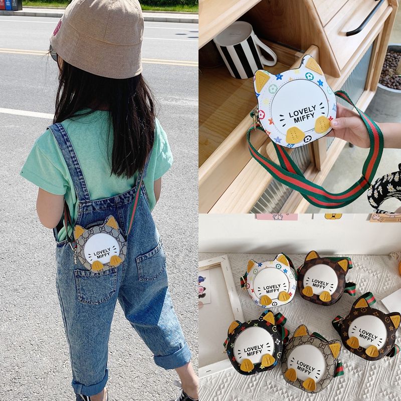 儿童包包女可爱小猫咪宝宝斜挎包小童背包配饰小孩零钱包迷你