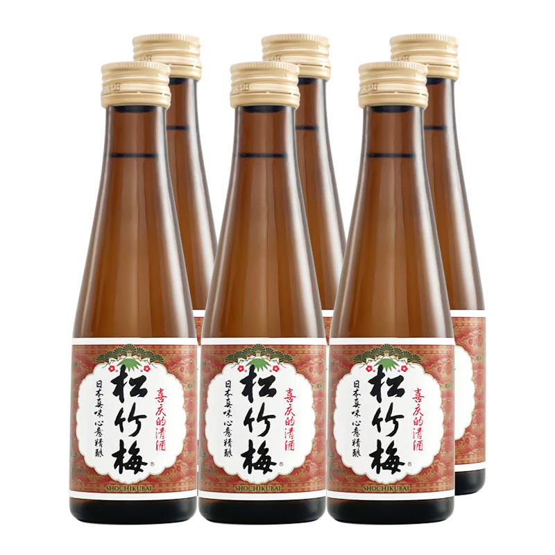 松竹梅清酒 日式清酒发酵酒低度酒料理酒国产180ml瓶装