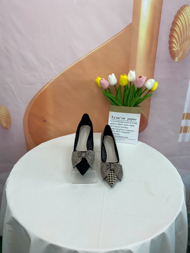 2161-10时尚气质优雅细跟浅口单鞋F