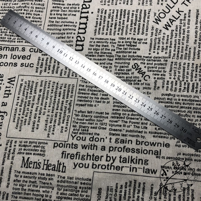 小熊 30厘米加厚不锈钢钢尺 麻绳编制工具 花艺圆规测量工具