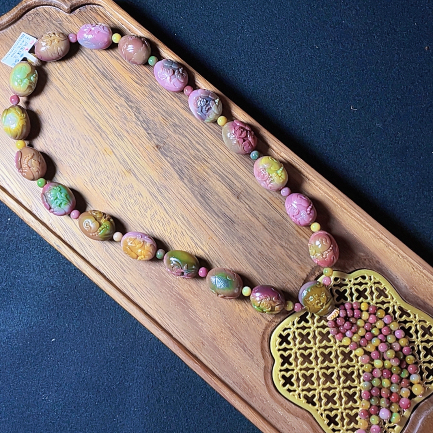 凤玺天然老矿盐源玛瑙精雕精美手工精编手串古风百搭