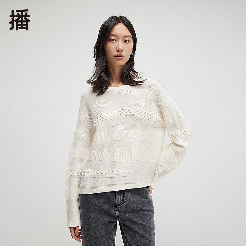 时尚舒适罗纹圆领毛衫BDR3SD3083