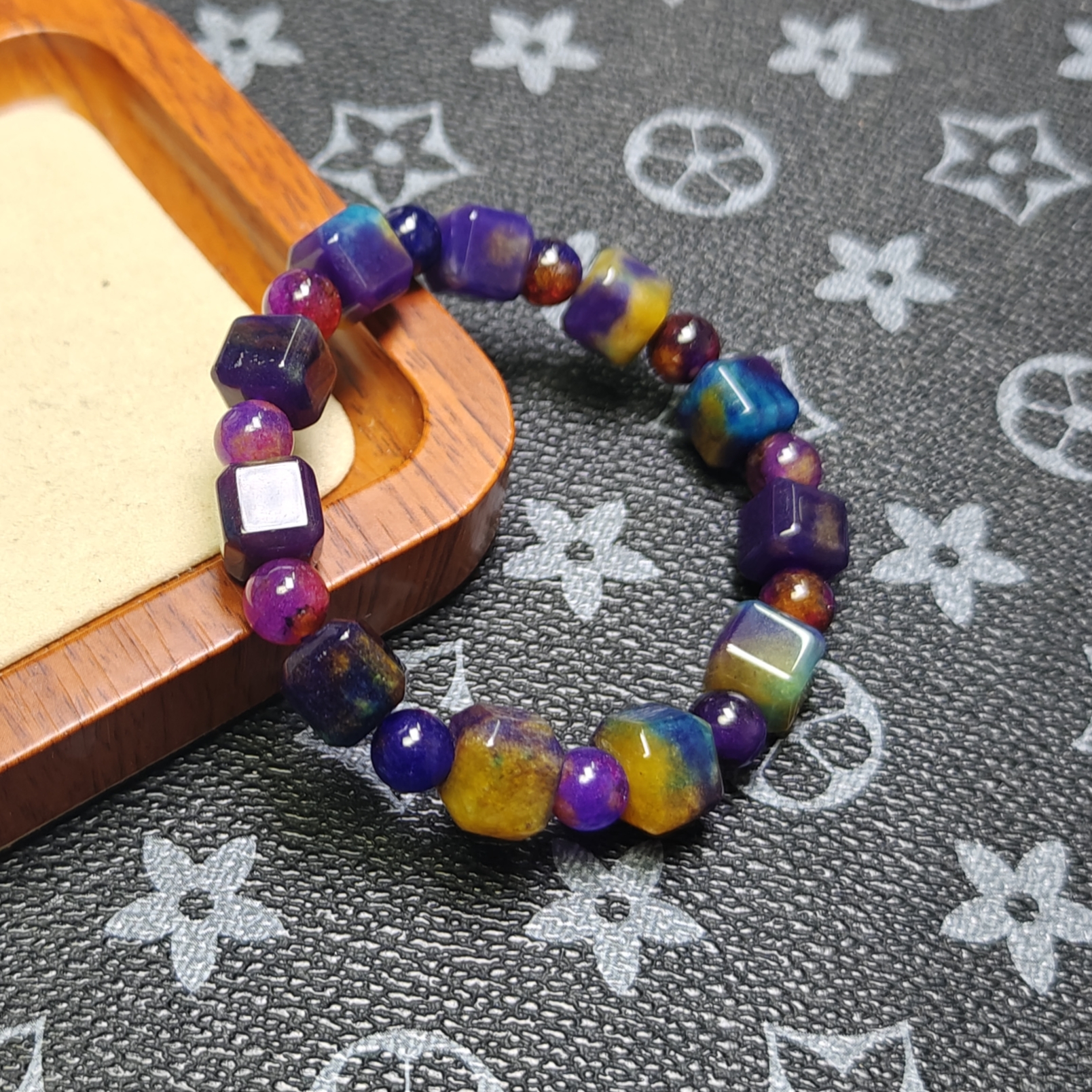 [停业清货]南非紫俱来星际蓝10m方糖手串-039-多样性发一