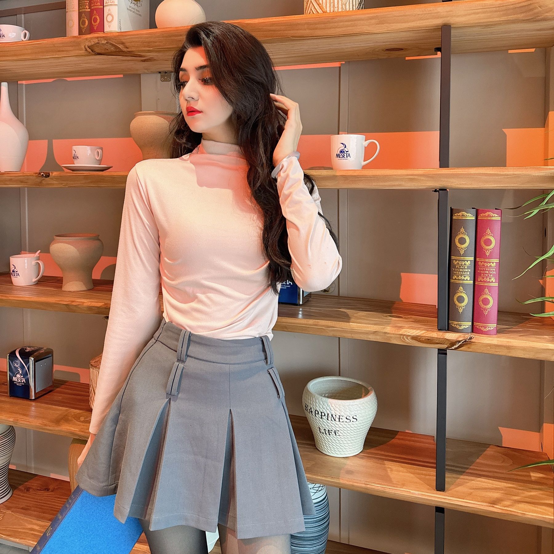 Fargiz秋冬紧身长袖美洋打底衫时尚透气休闲健身运动户外上衣T恤