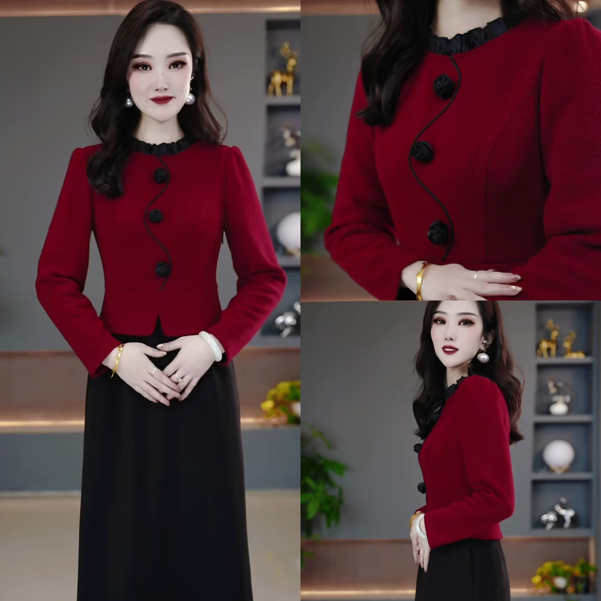 春款连衣裙2025新款显瘦修身收腰韩版气质遮肚裙子YX24J1036款