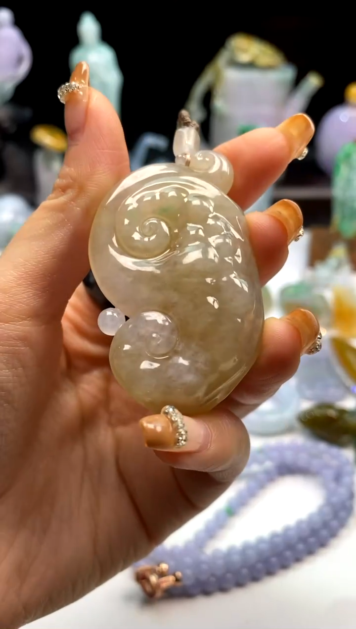 【闪购商品】翡翠颈饰未镶嵌翡翠灵芝