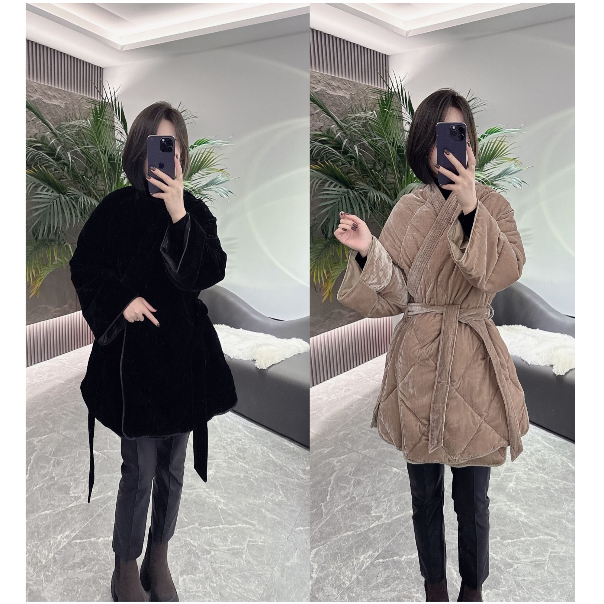 【菲凡】汉服交领丝绒中式复古斜襟保暖羽绒服