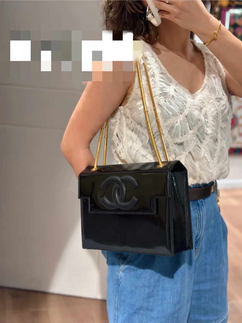 95新 Chanel/香奈儿 chanel黑金链条单肩1406