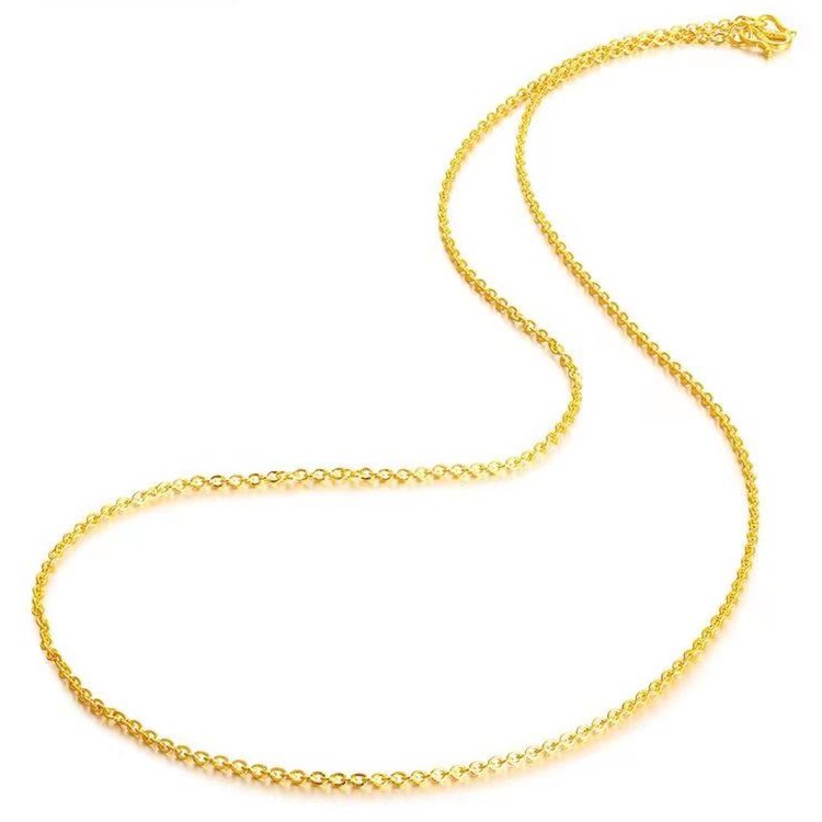 CF【萃华金店】黄金 项链 素链 女士百搭 时尚 简约 细款 时尚 精美