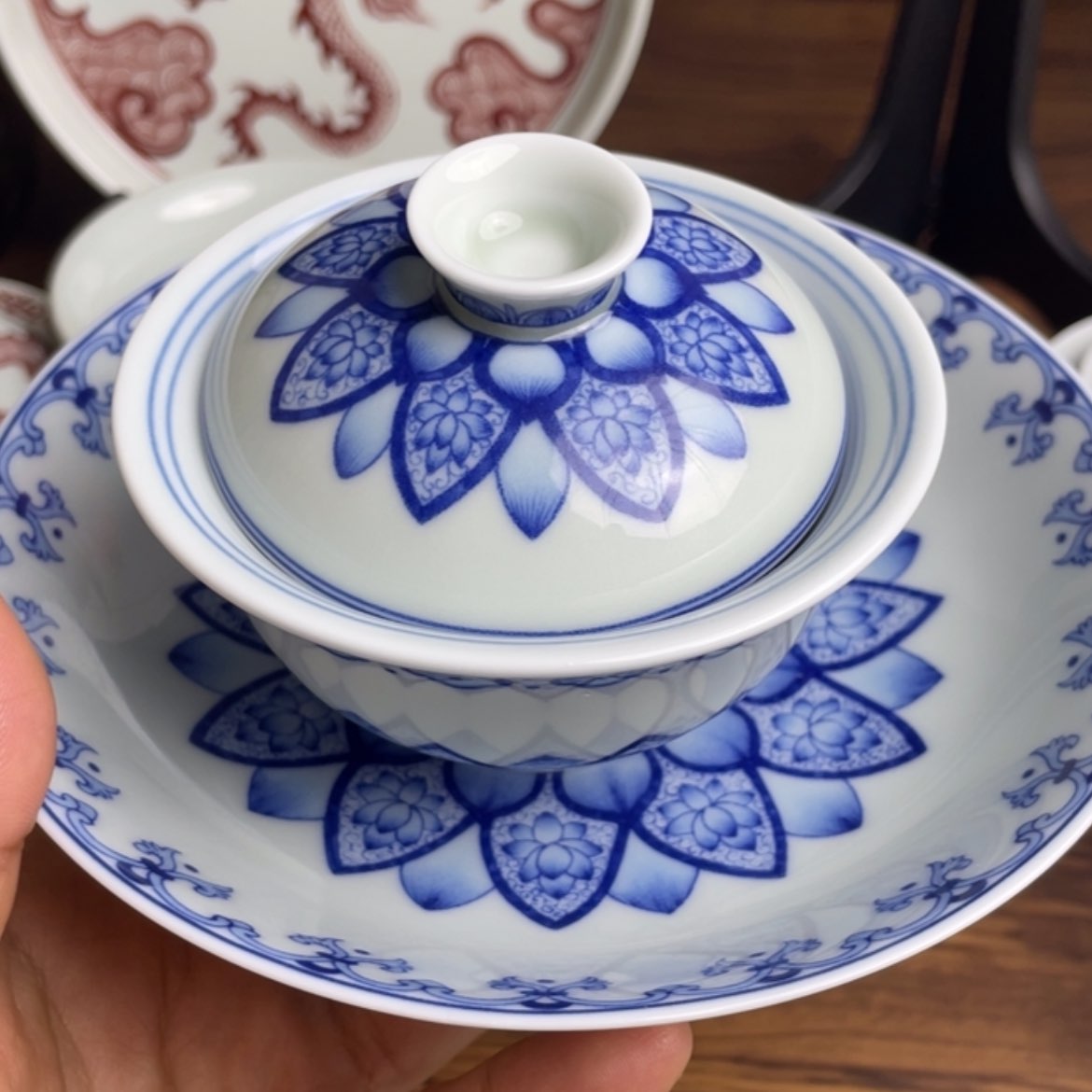 【闪购商品】陶瓷壶承➕盖碗