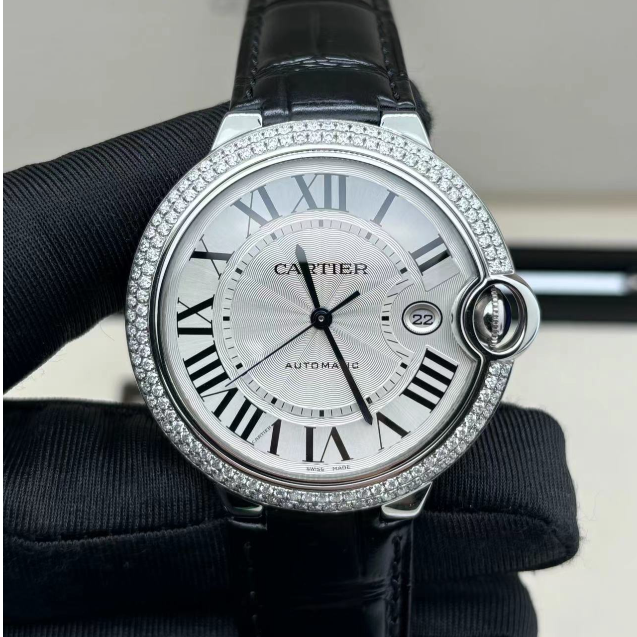 95新 Cartier/卡地亚 蓝气球/自动/表径42mm/外圈后钻