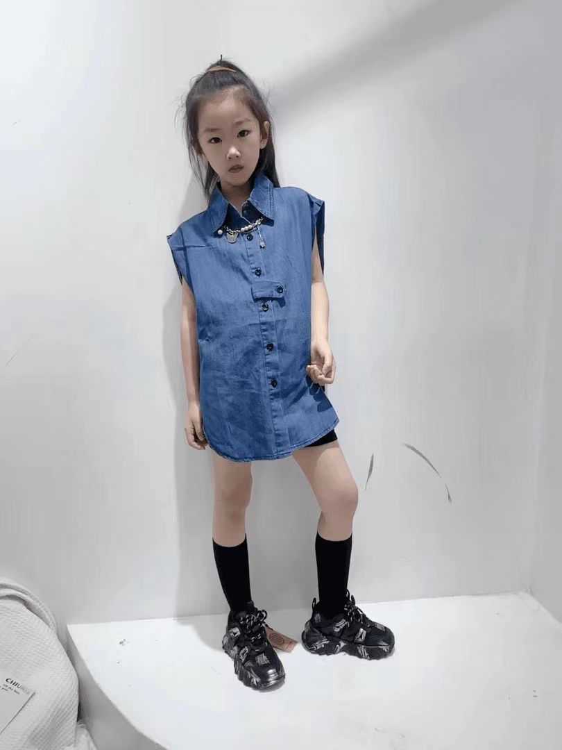 连衣裙儿童童装女童男童洋气夏季无袖