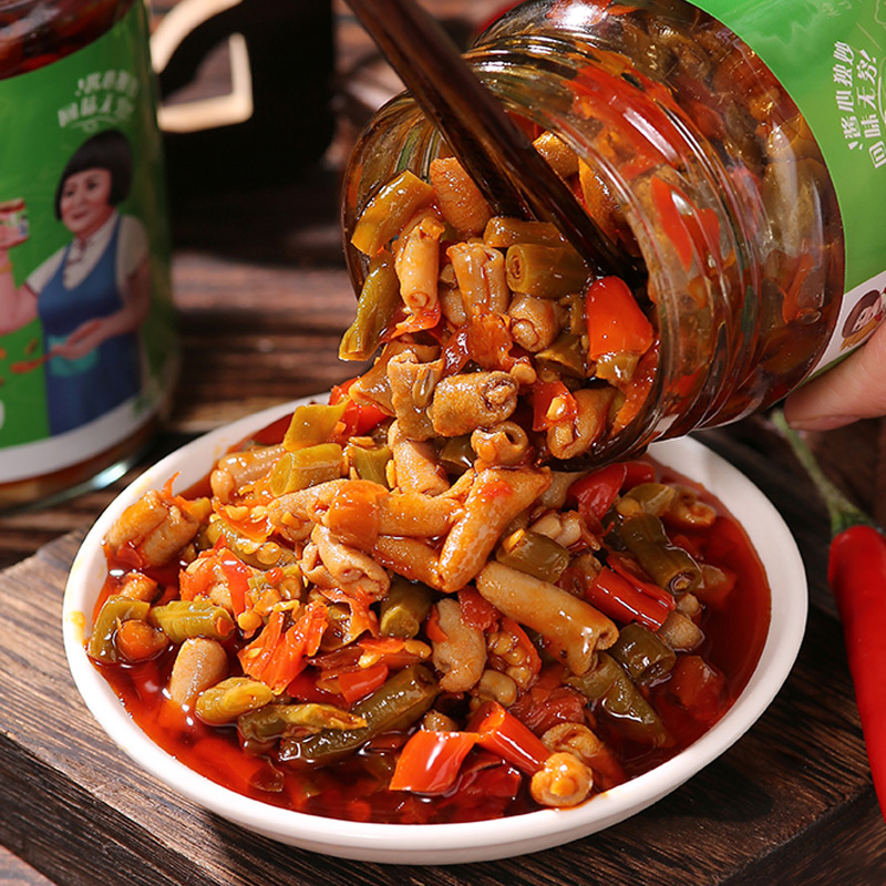 曾姐酸豆角鸭肠酱农家湖南老坛泡菜酸豆角酸辣豇豆酱菜下饭菜248g