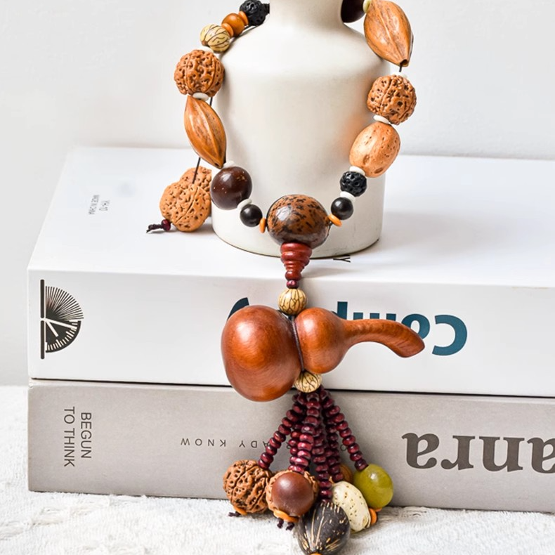 东南亚风果实串车载壁挂汽车挂件客厅家居饰品茶室客厅莲花葫芦