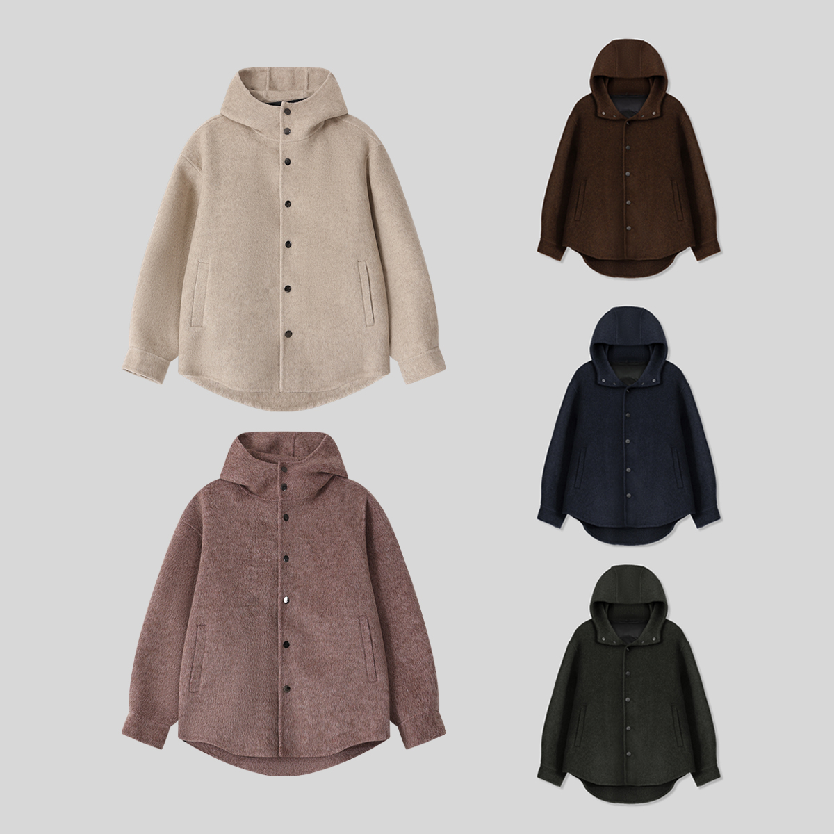 【90白鹅绒 绵羊毛混纺莱赛尔】可脱卸内胆鹅绒服D-9050