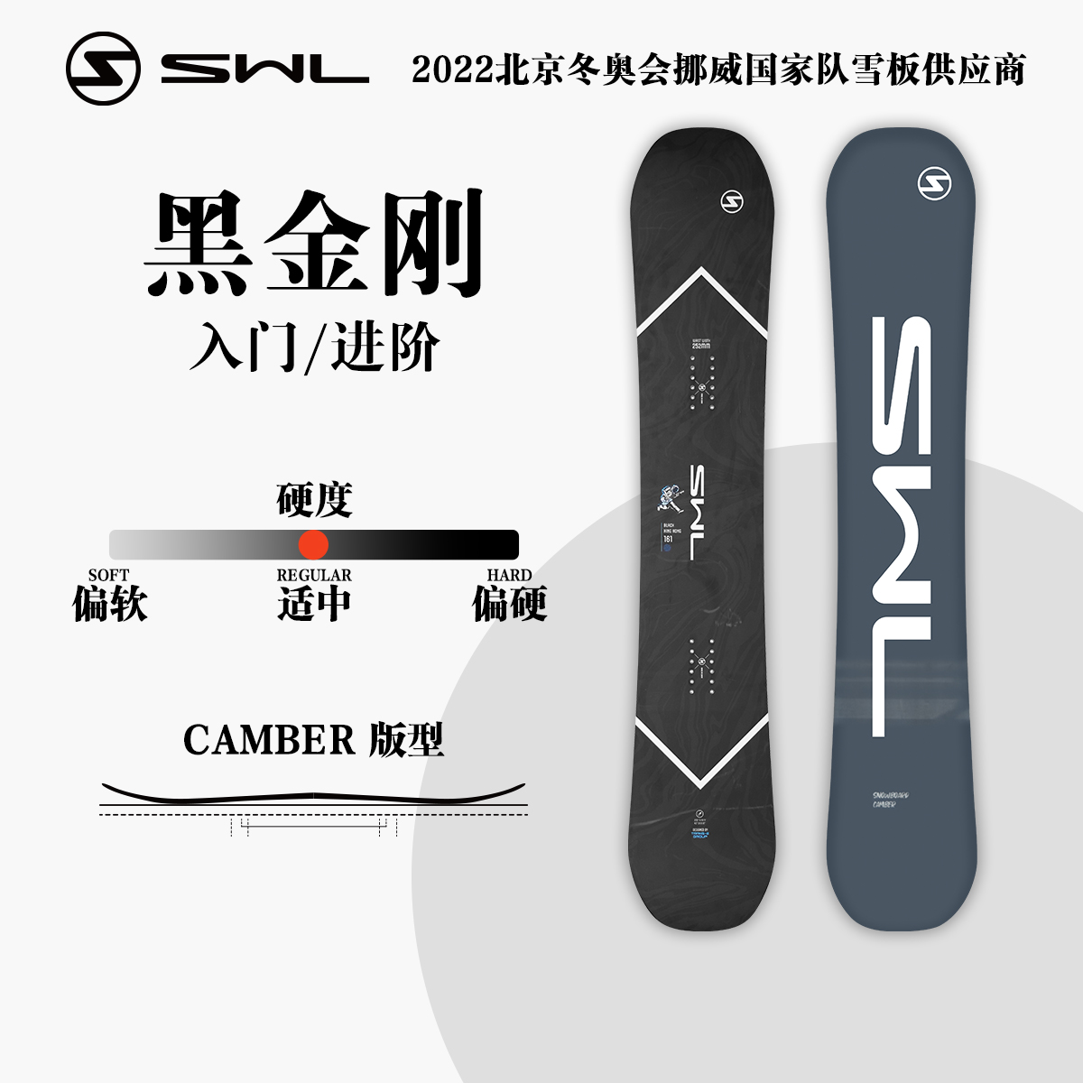 SWL滑雪板 全地域 单板 欧洲一线外贸雪板 平花 刻滑 公园 赛道
