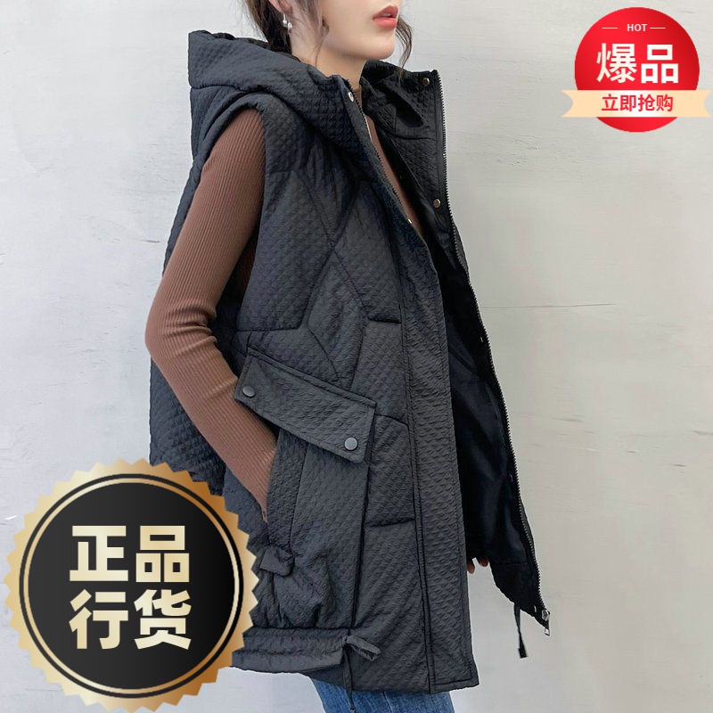 波司澄羽绒服新款爆款欧货连帽百搭加厚宽松遮肉女士女款潮中长款