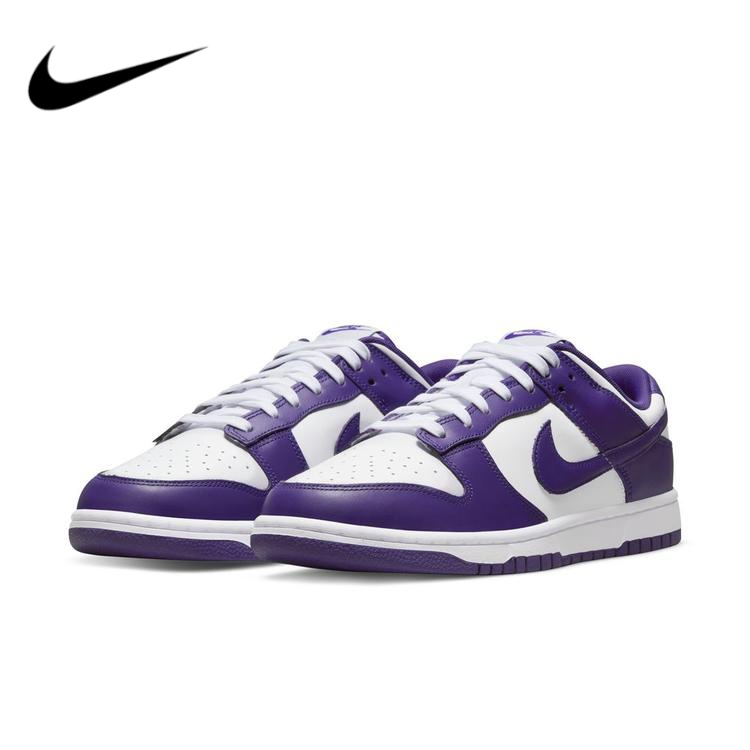 Nike/耐克正品男款白紫DUNK经典百搭低帮休闲运动板鞋-DD1391-104