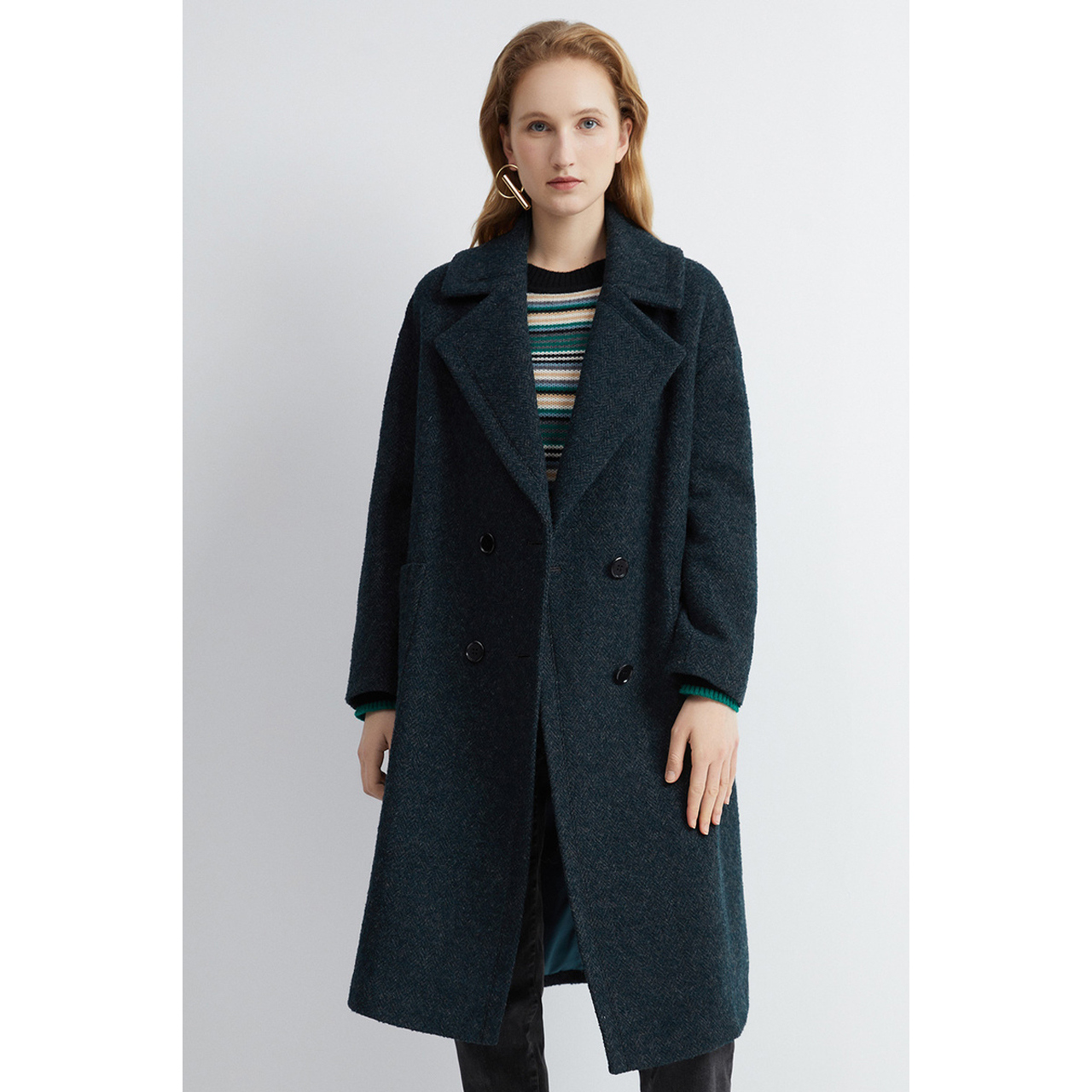 INSUN恩裳冬季经典款气质百搭亮色减龄法式松弛感大衣9C32580150