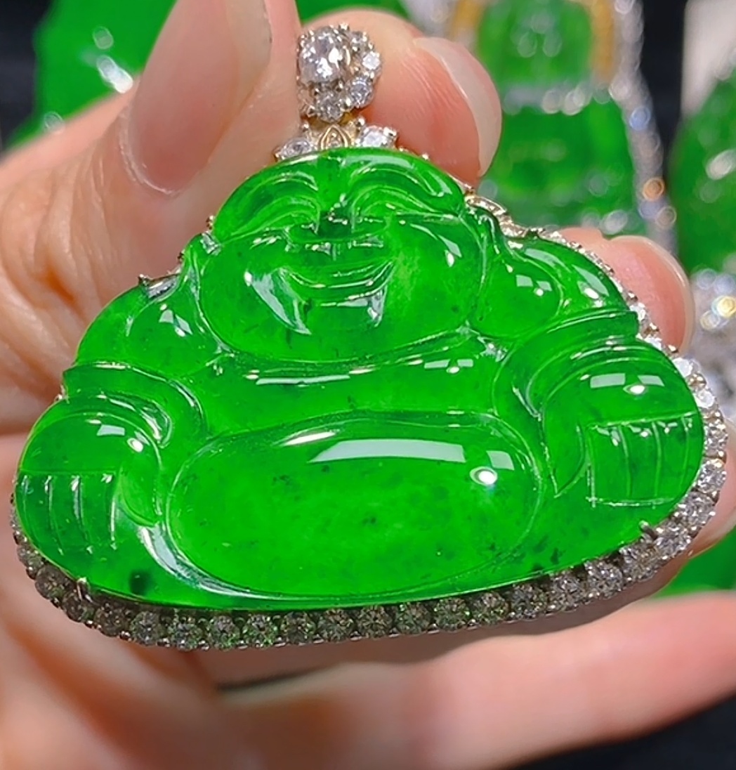 正品天然A货翡翠冰种吊坠