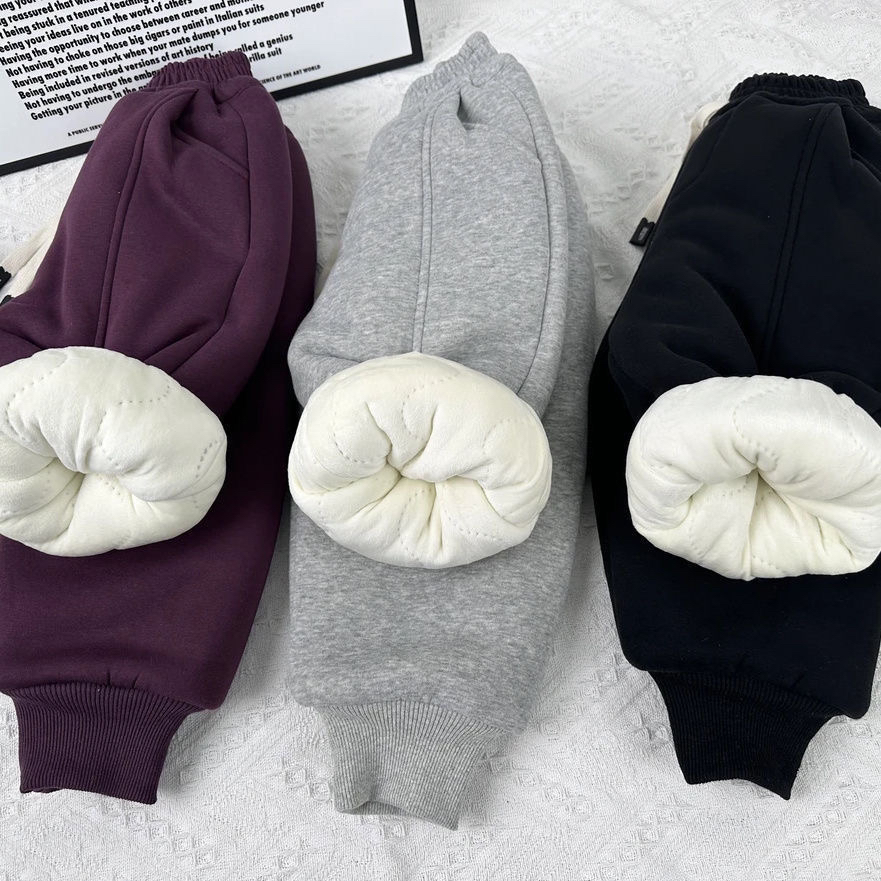 儿童棉裤三层加厚冬季男女宝宝加厚一条过冬韩版宽松保暖长裤加绒