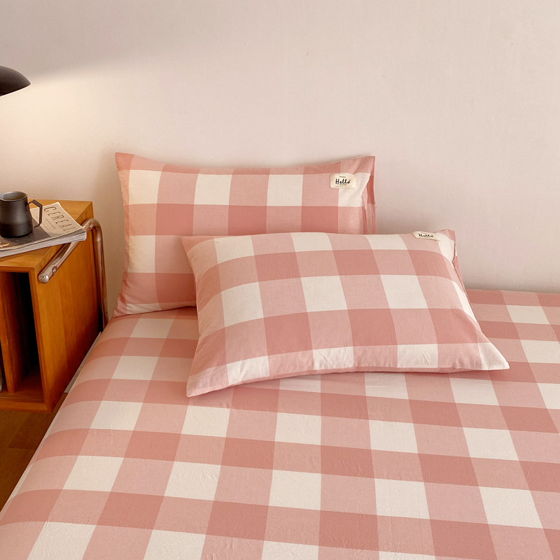 【单枕套】A类全棉纯棉色织水洗棉单品枕套学生宿舍床上枕头保护罩