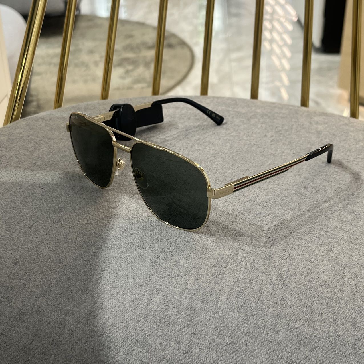 未使用 GUCCI/古驰 /GG/ 新款经典时尚百搭黑色墨镜 GG1223S 