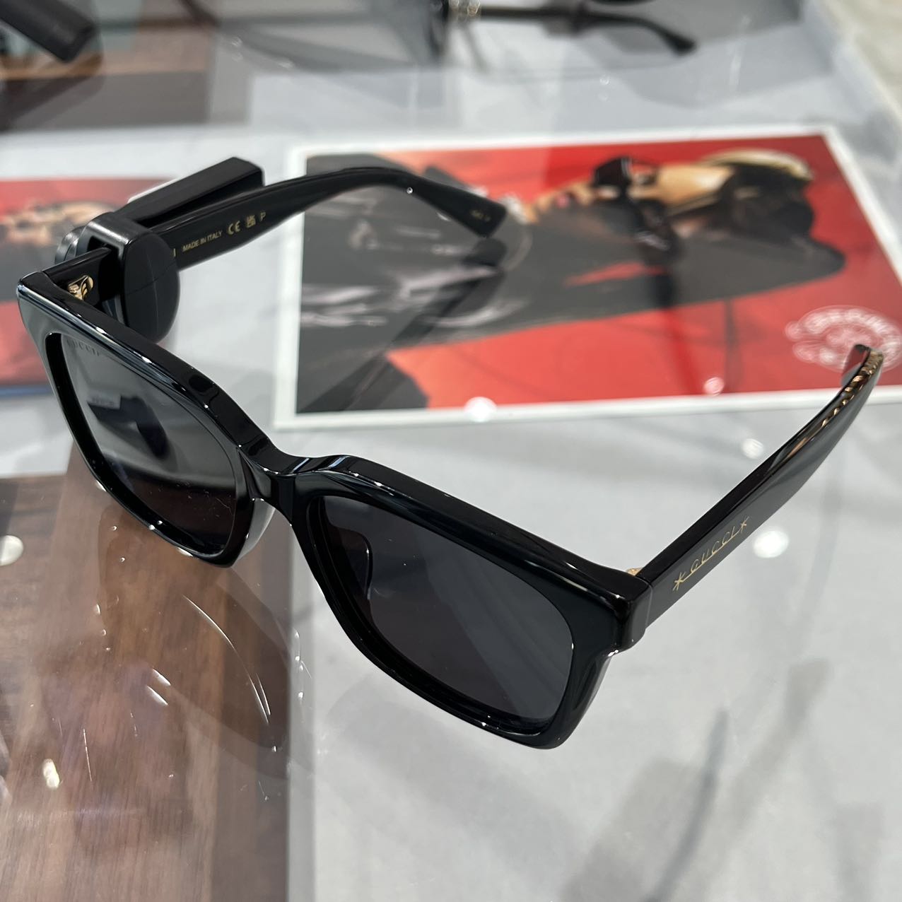 全新未使用 GUCCI/古驰 /GG/ 新款经典时尚百搭黑色墨镜 GG1175SK