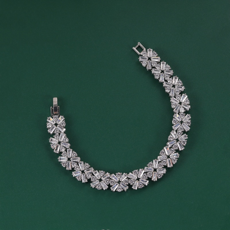 铜合金手链 银色小花时尚百搭手链6184