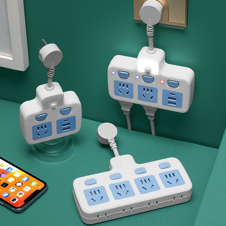 家用多功能一转多分控大功率纯铜无线转换插座夜灯USB独立开关