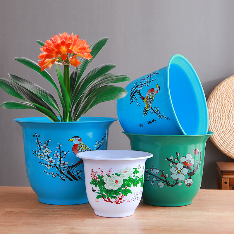 全新加厚环保树脂花盆耐用新料防暴晒防干裂风化透气国风厂家直供