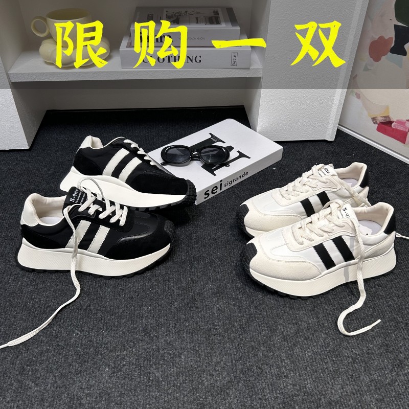 百丽纯爱小个子福音阿甘鞋～柠柠女鞋~新款矮子乐真皮厚底时尚