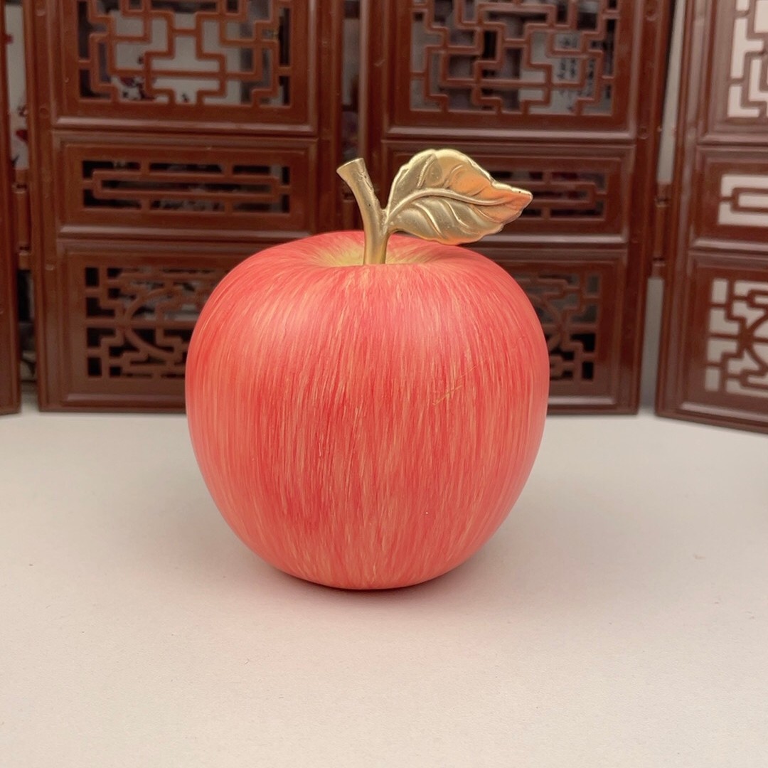 黄铜创意装饰苹果便携平安摆件桌面摆件礼品