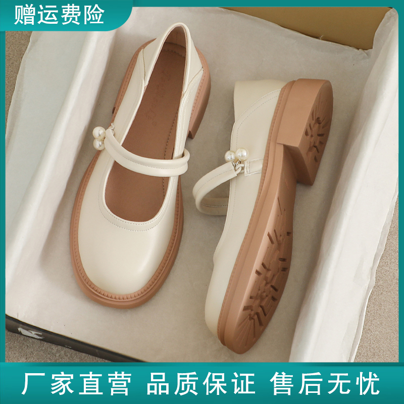 玛丽珍女鞋2025新款春夏季英伦风大码41平底乐福配裙子小皮鞋