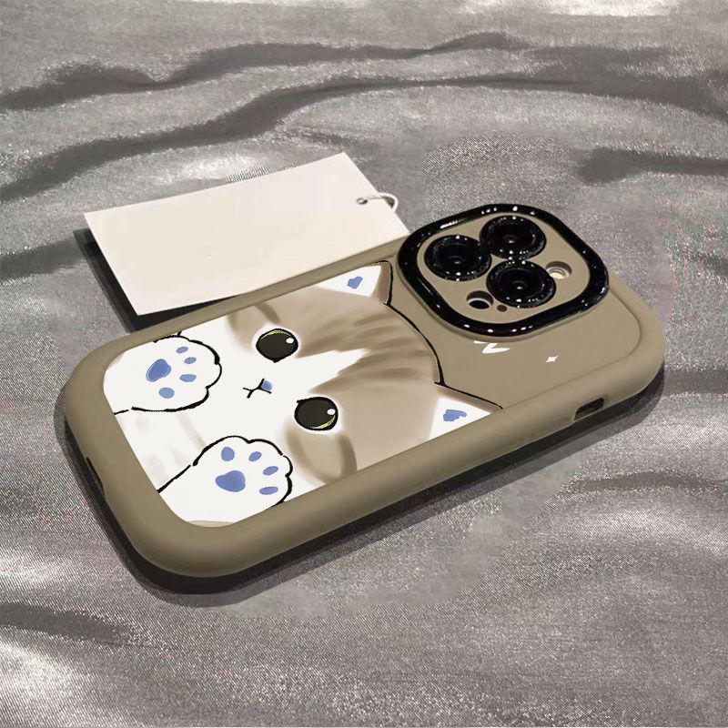 可爱猫猫iPhone14promax苹果15pro/12promax防摔13/11pro手机壳软
