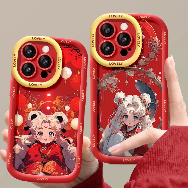 新年美少女iPhone14promax创意苹果15手机壳13pro软11/12防摔硅胶