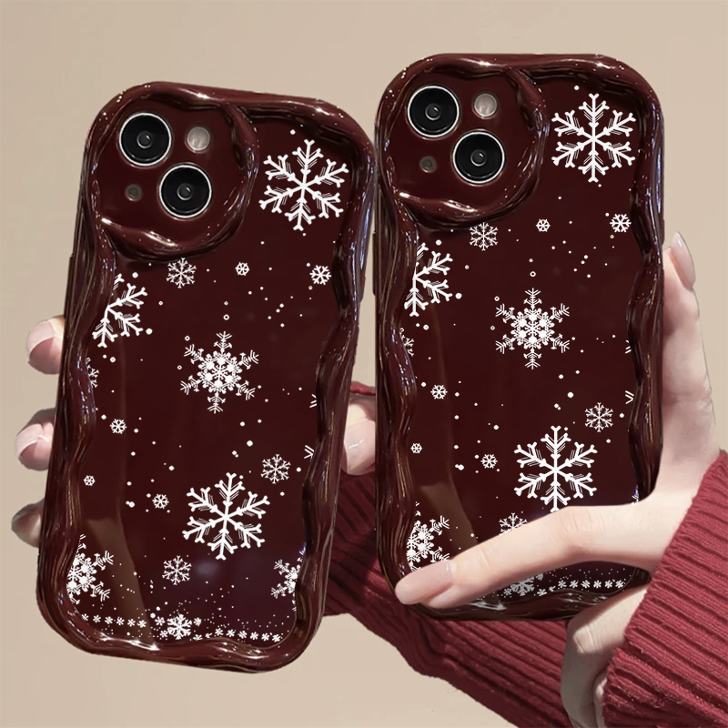 漫天雪花适用iphone15手机壳14promax防摔套苹果华为OPPO荣耀VIVO