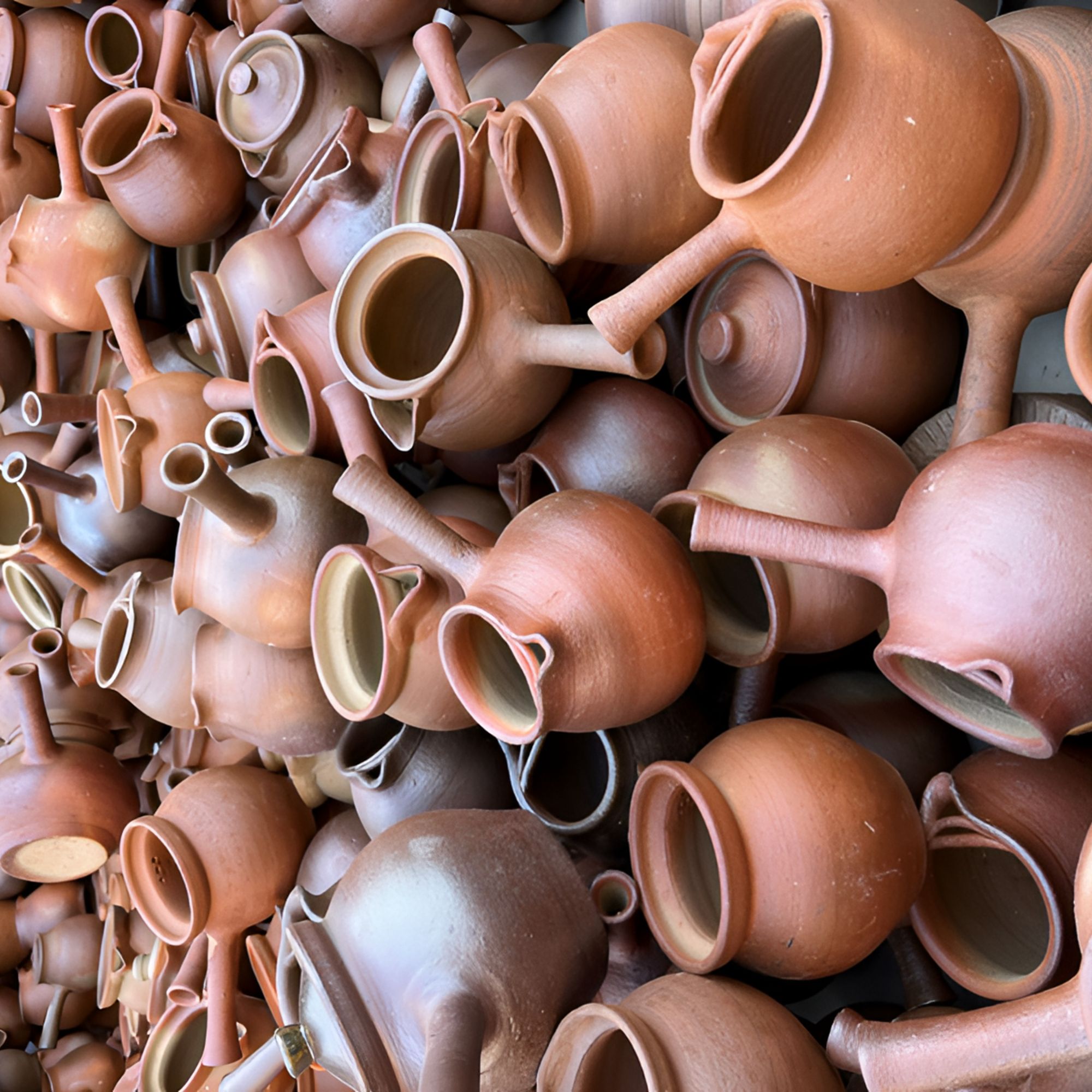 云南龙窑柴烧原矿粗陶罐（300-1200ML）