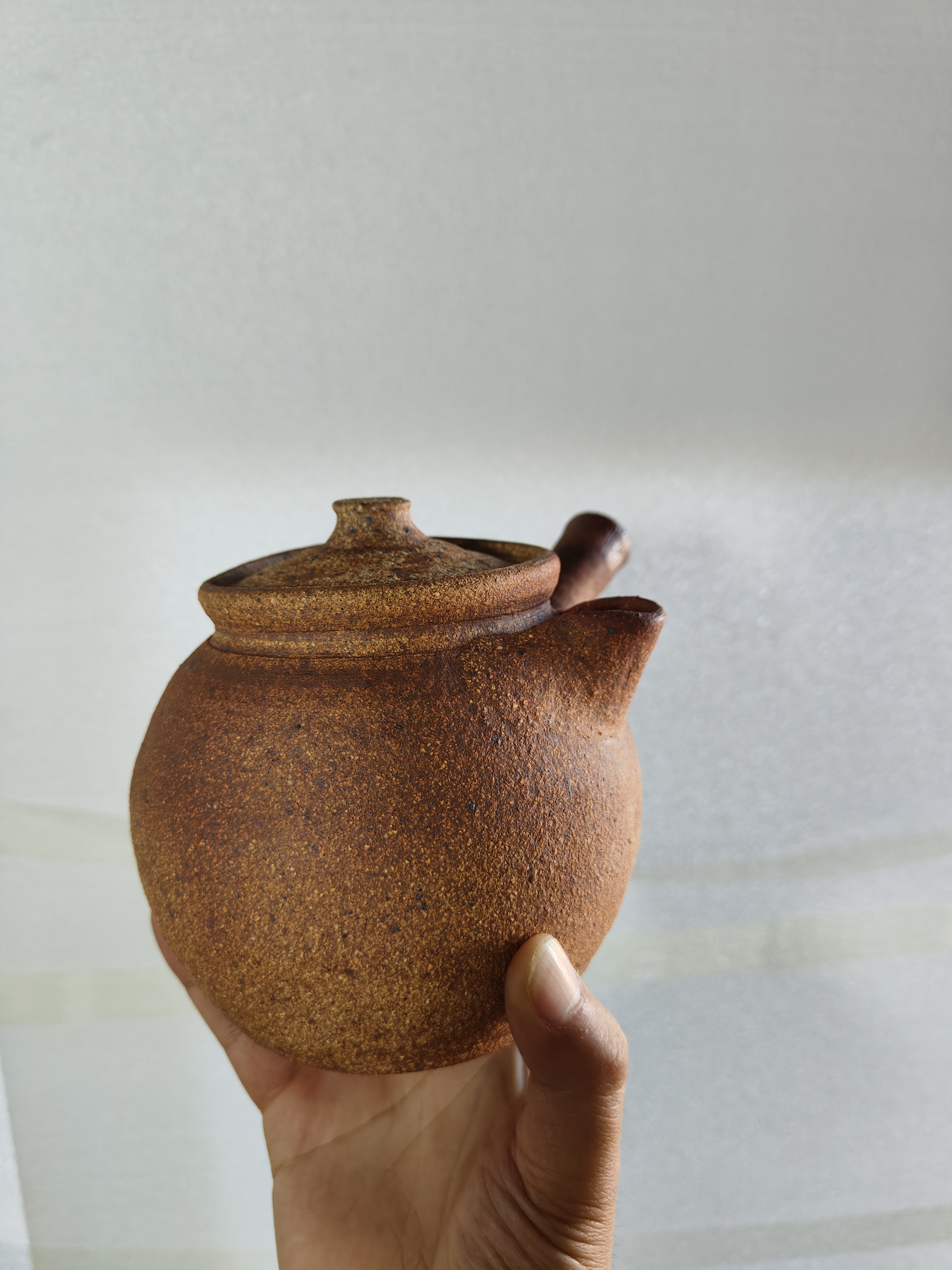 柴烧土陶罐瑕疵款介意勿拍