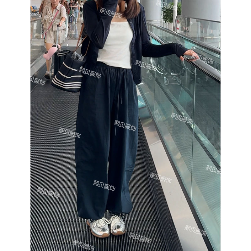 【粉丝大回馈-只出不进】空气感抽绳束脚工装裤 D8026