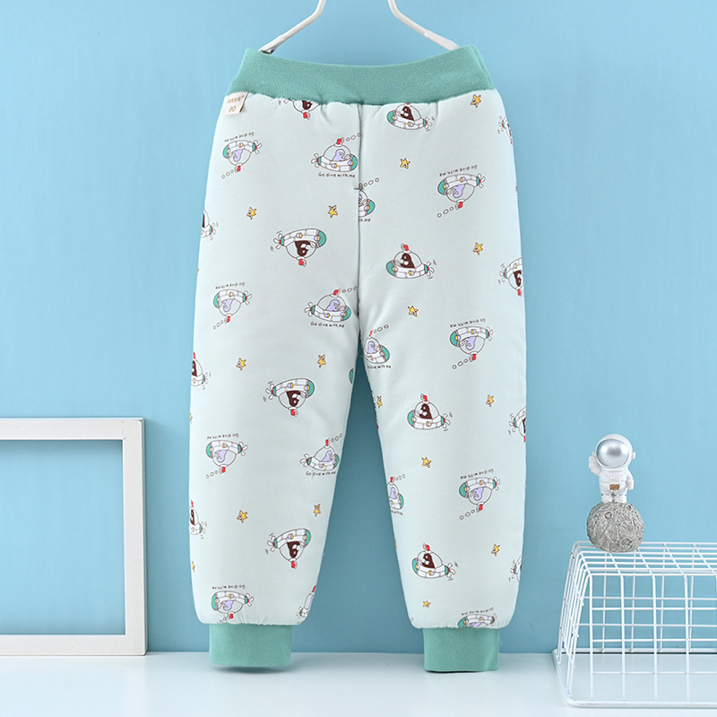 儿童棉花裤男女宝宝纯棉中腰加厚保暖棉花裤冬季男女宝宝保暖裤