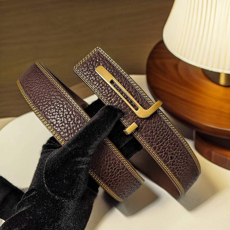 进口狂野风真牛皮男士腰带高档时尚休闲百搭皮带经典商务美式裤带