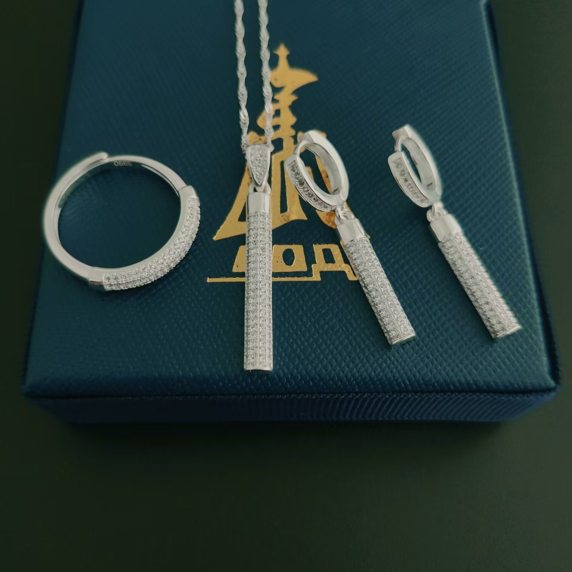 925银仿珍珠银制品 苏德银创夏日氛围感简约闪闪首饰套装高级感